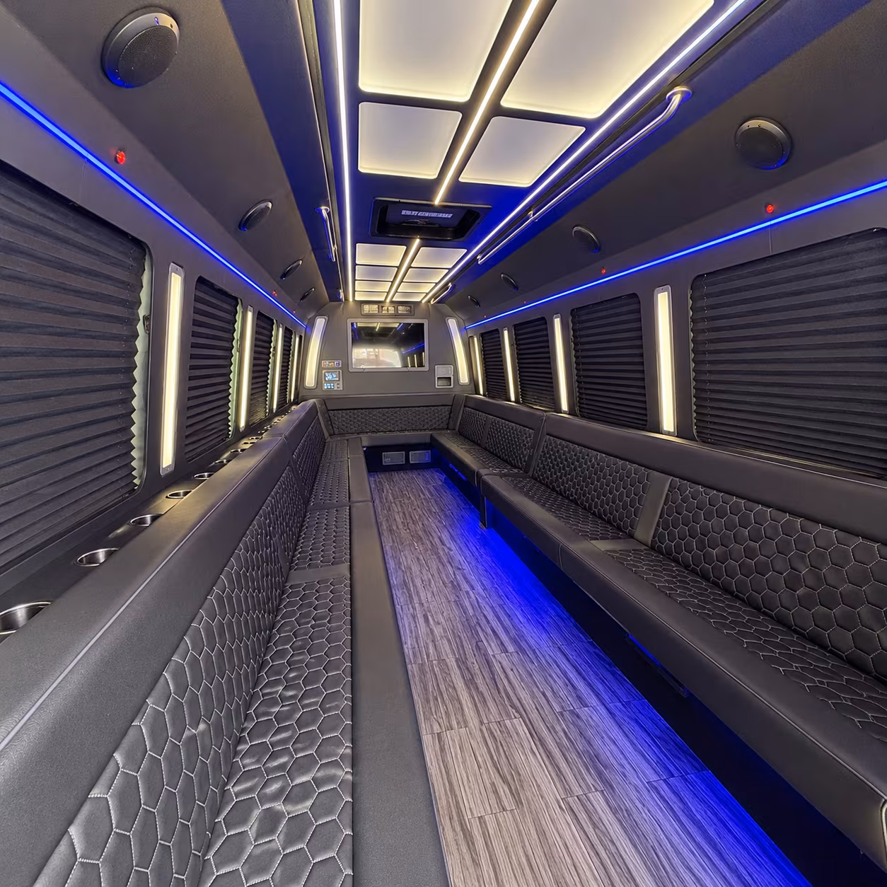 shawnee 30 passenger party bus interior