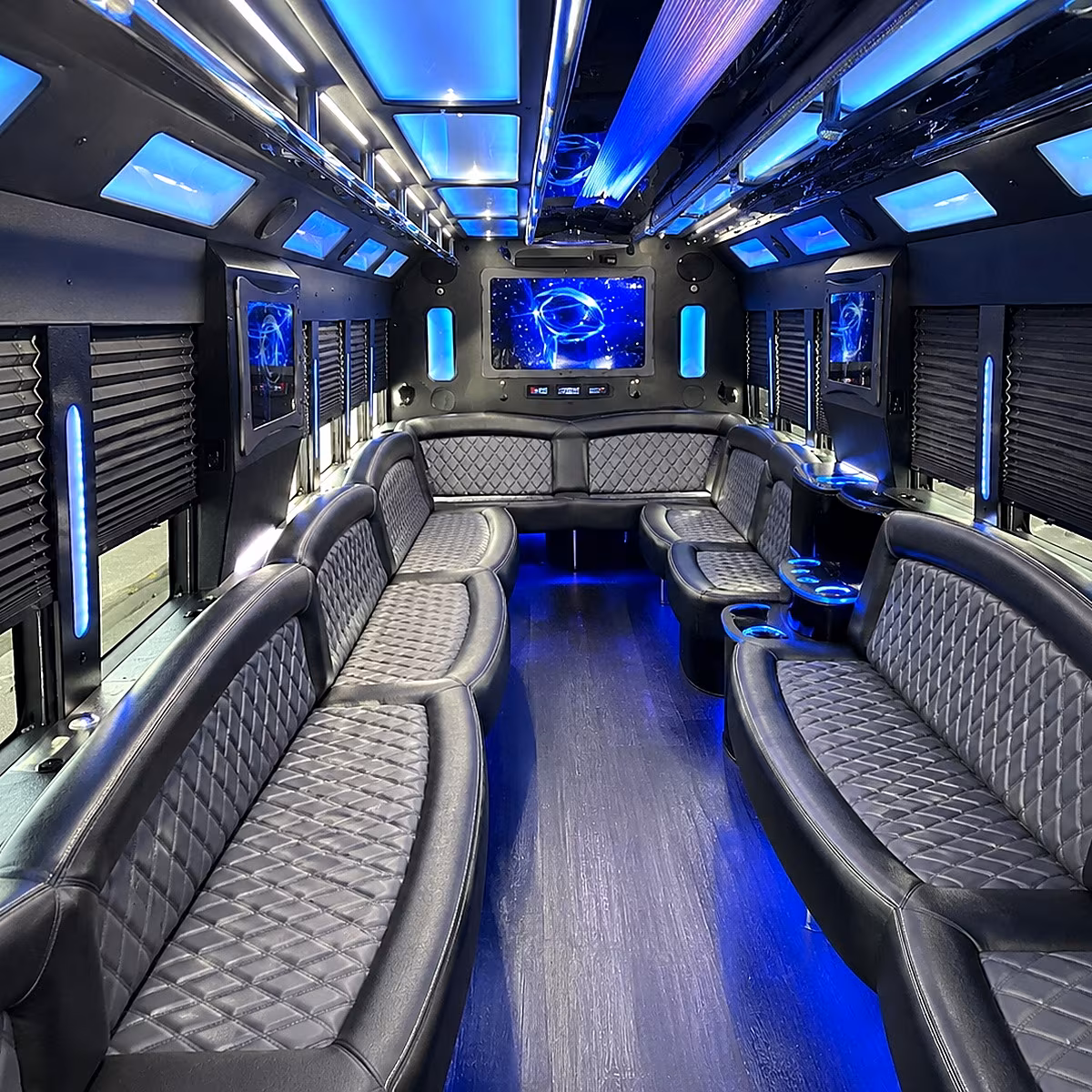 shawnee 50 passenger party bus interior