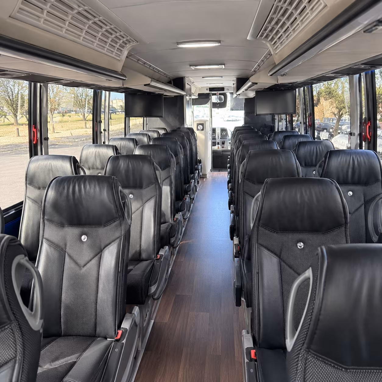 shawnee 56 passenger charter bus inside