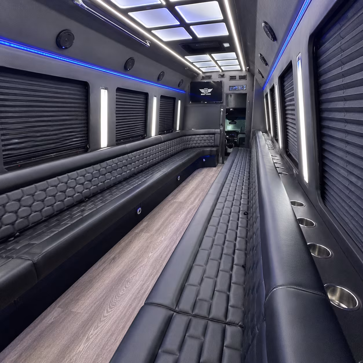 shawnee party bus rental interior